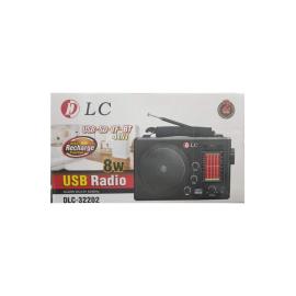 دي ال سي راديو USB قابل للشحن DLC-32202 أسود/أحمر