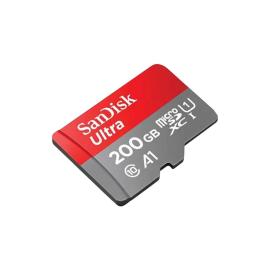 سانديسك بطاقة ذاكرة مايكرو SD ألترا مايكرو SDXC بسرعة 120 ميجابايت/ الثانية 200غيغابايت أحمر/رمادي
