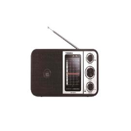 توشيبا راديو FM متعدد النطاقات مع USB قابل لإعادة الشحن TY-HRU30 بني / أسود