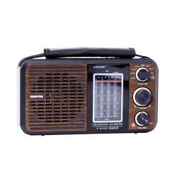 جيباس راديو قابل لإعادة الشحن-مشغل موسيقى BT / USB / SD / MP3 سماعة بلوتوث - راديو FM خفيف الوزن وراديو 8 موجات GR6836BT