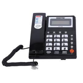 جيباس هاتف سلكي مع معرف المتصل مع مكبر صوت اسود GTP7185