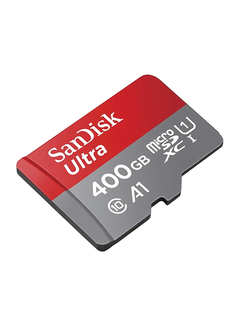 سانديسك بطاقة ذاكرة مايكرو SD ألترا مايكرو SDXC بسرعة 120 ميجابايت/ الثانية 400غيغابايت أحمر/رمادي