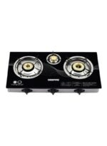 جيباس 3 - موقد من الزجاج المقوى بموقد GK6880 فضي / أسود