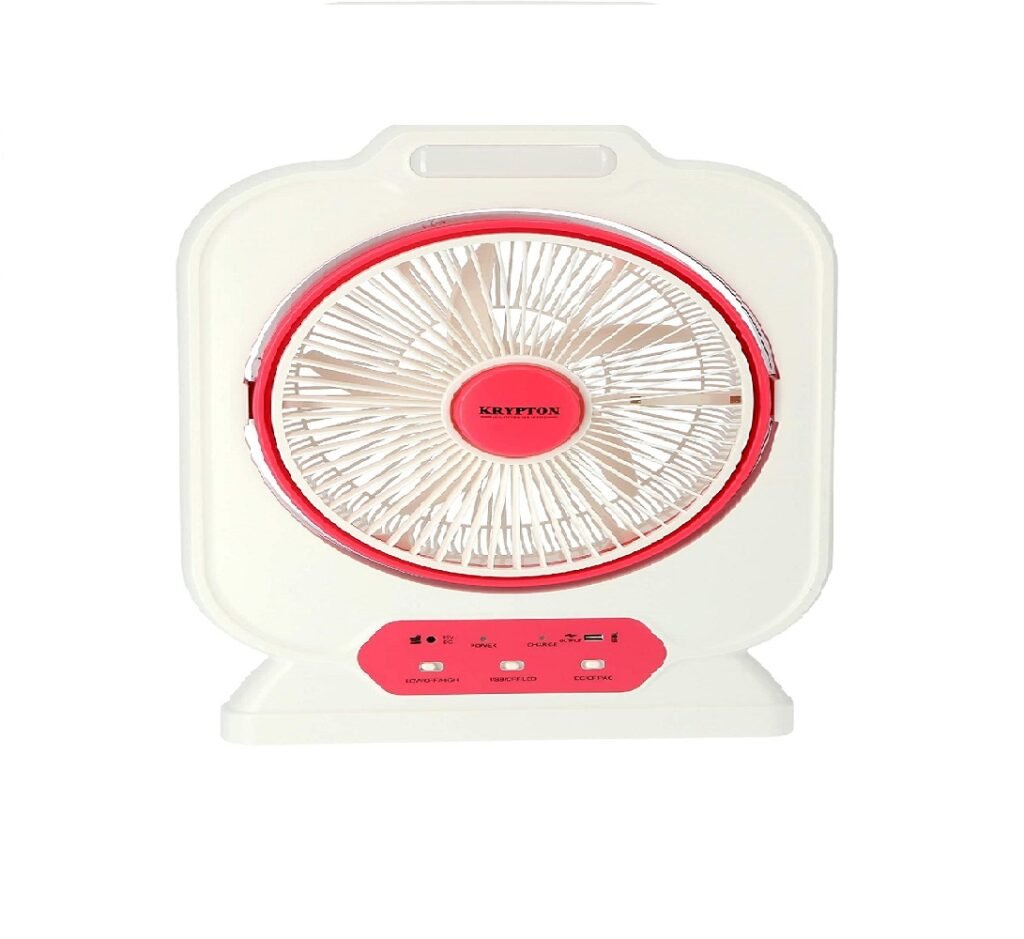 مروحة قابلة لإعادة الشحن مع اضاءة كريبتون KNF111