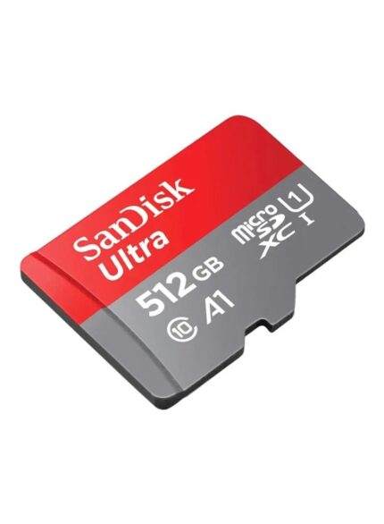 سانديسك بطاقة ذاكرة مايكرو SD ألترا مايكرو SDXC بسرعة 120 ميجابايت/ الثانية 512Gغيغابايت أحمر/رمادي