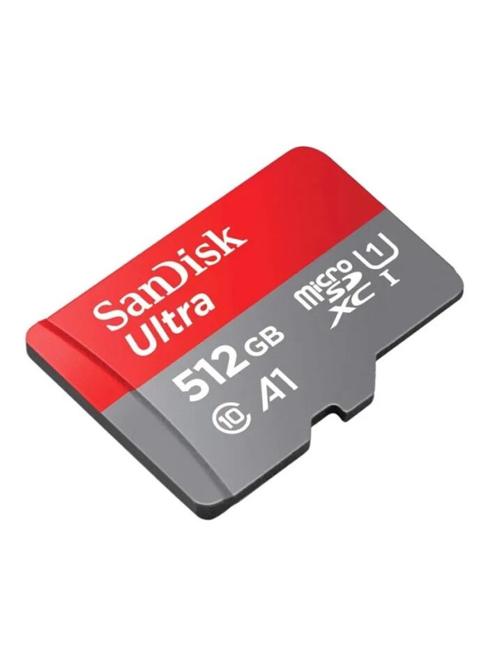 1625653419_SDSQUA4-512G-GN6MN_1 سانديسك بطاقة ذاكرة مايكرو SD ألترا مايكرو SDXC بسرعة 120 ميجابايت/ الثانية 512Gغيغابايت أحمر/رمادي - الصورة 1