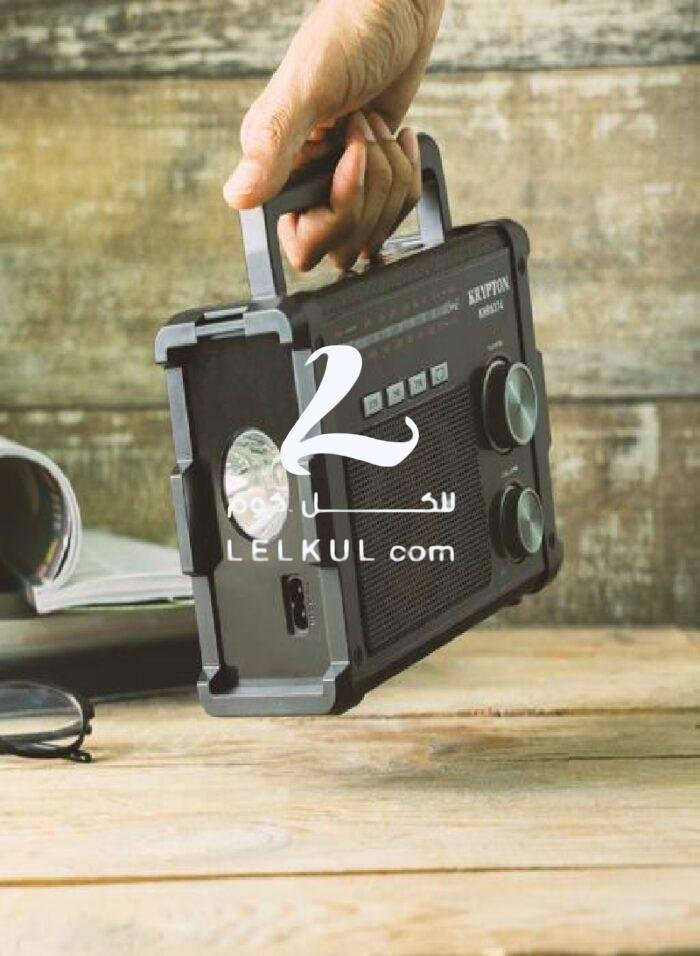 ⁦كريبتون راديو محمول متعدد الوظائف قابل لإعادة الشحن بلوتوث يو اس بي راديو LED خفيفة الوزن اسود KNR6374⁩ - الصورة ⁦10⁩