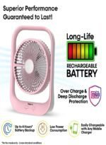 ⁦مروحة صغيرة شحن بإضاءة امبكس Breeze D1⁩ - الصورة ⁦3⁩