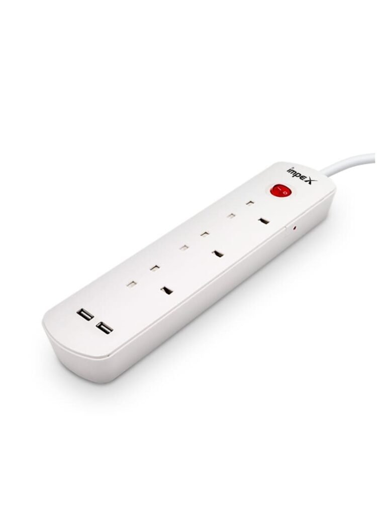 توصيل كهربائية 3متر 3مقابس منفذي USB امبكس PS 7403