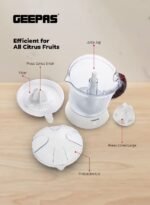 ⁦جيباس عصارة حمضيات كهربائية محمولة 1.2 لتر 25 وات GCJ5384 أبيض⁩ - الصورة ⁦2⁩