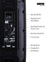 ⁦مكبر صوت مع مايك و ريموت وإضاءة جيباس GMS8519⁩ - الصورة ⁦4⁩