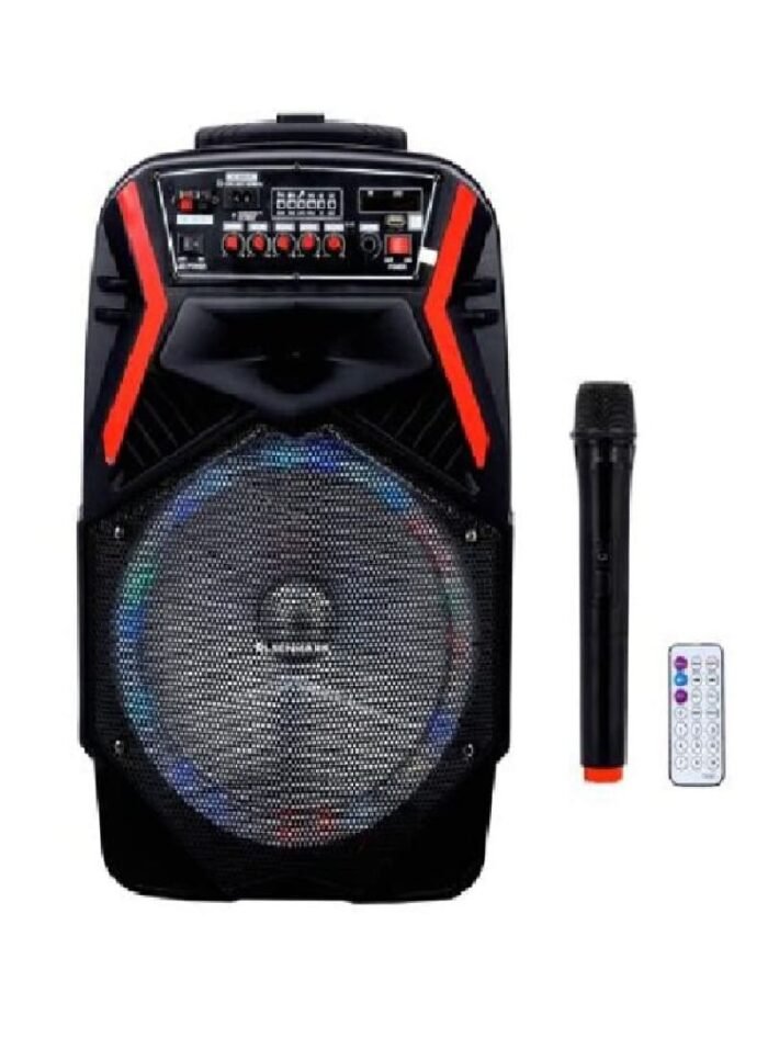 ⁦اولسن مارك سماعة حفلات قابلة للشحن مع شاشة LED OMMS1278 أسود⁩ - الصورة ⁦1⁩