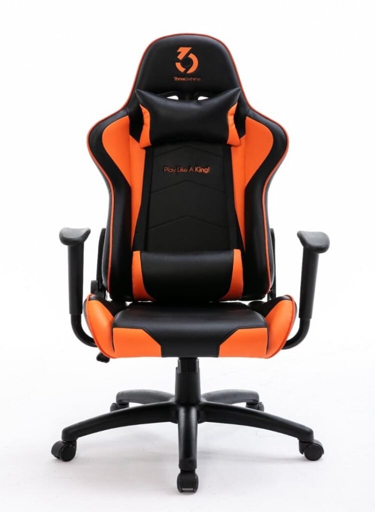 كرسي قيمنق العاب قابل للتعديل اسود وبرتقالي