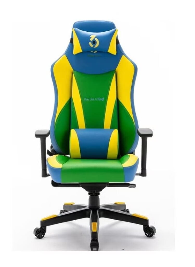 كرسي قيمنق العاب قابل للتعديل اصفر واخضر وازرق