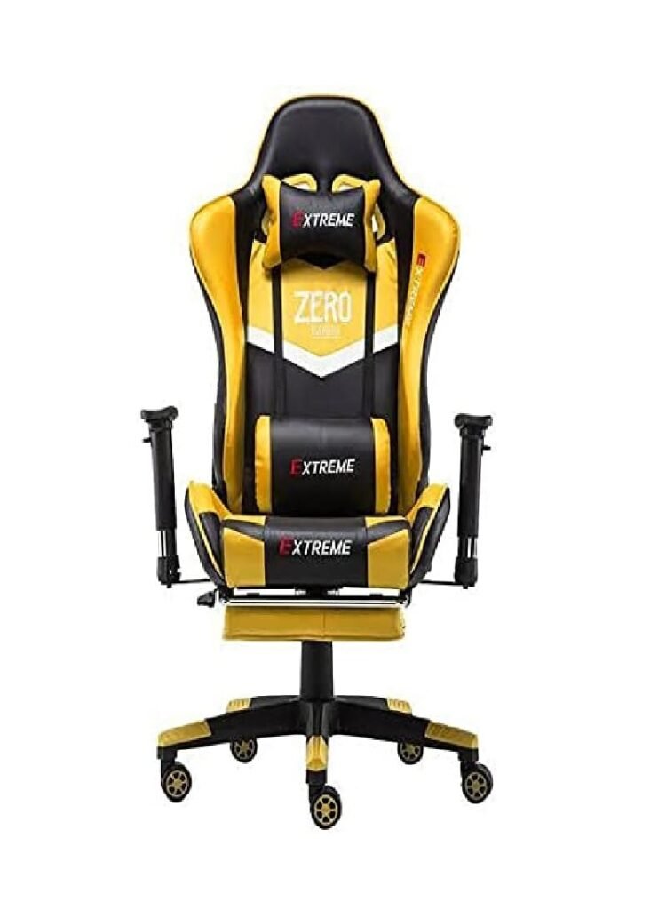 كرسي قيمنق العاب قابل للتعديل اصفر