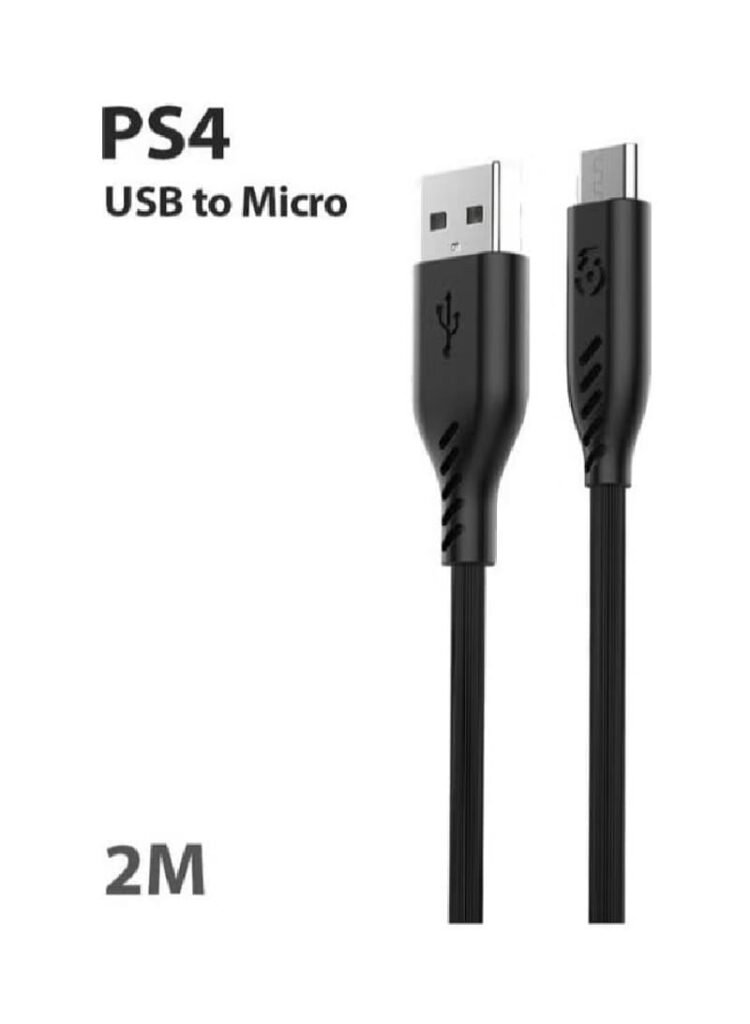 كابل USB مايكرو لبلايستيشن 4بطول 2متر