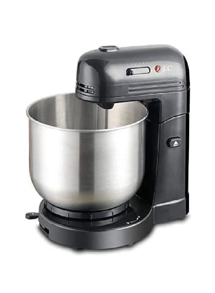 دي ال سي خلاط عجانة كهربائية بقاعدة 350 واط اسود/فضي DLC-39011