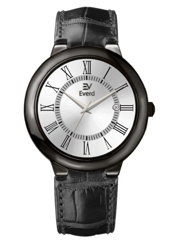 ساعة رجالي جلد من ايفرد