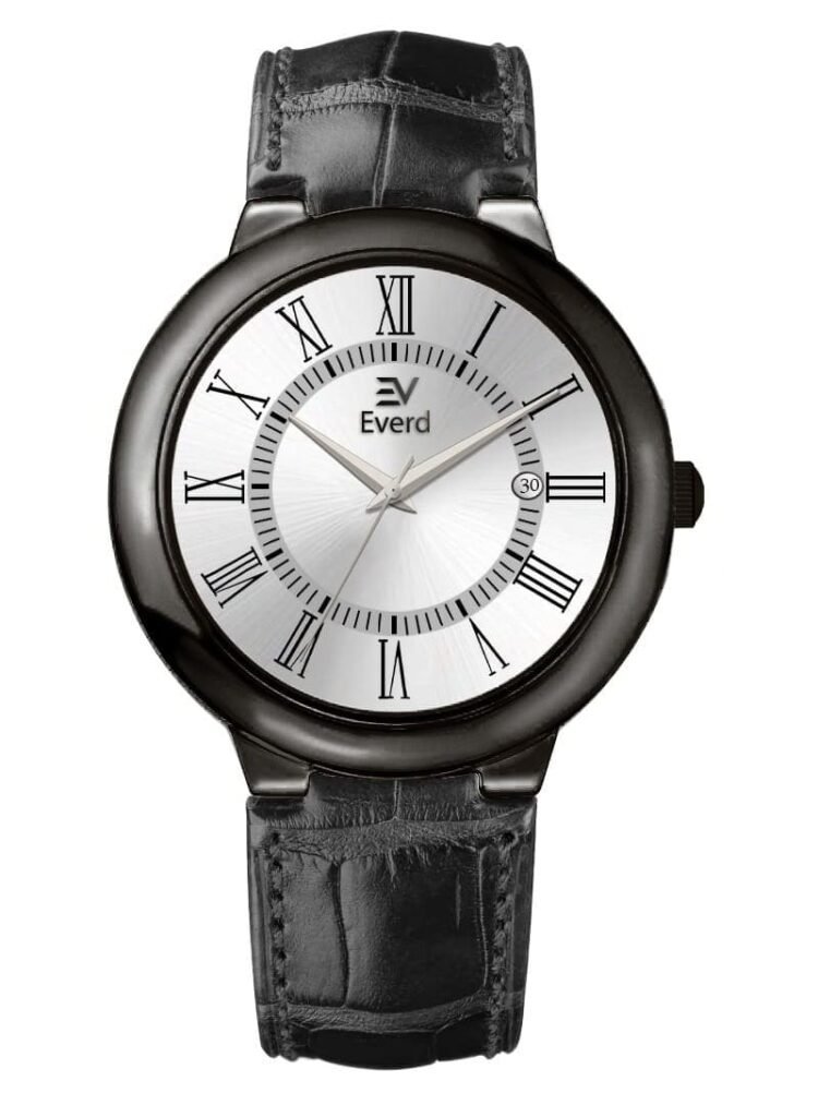 ساعة رجالي جلد من ايفرد