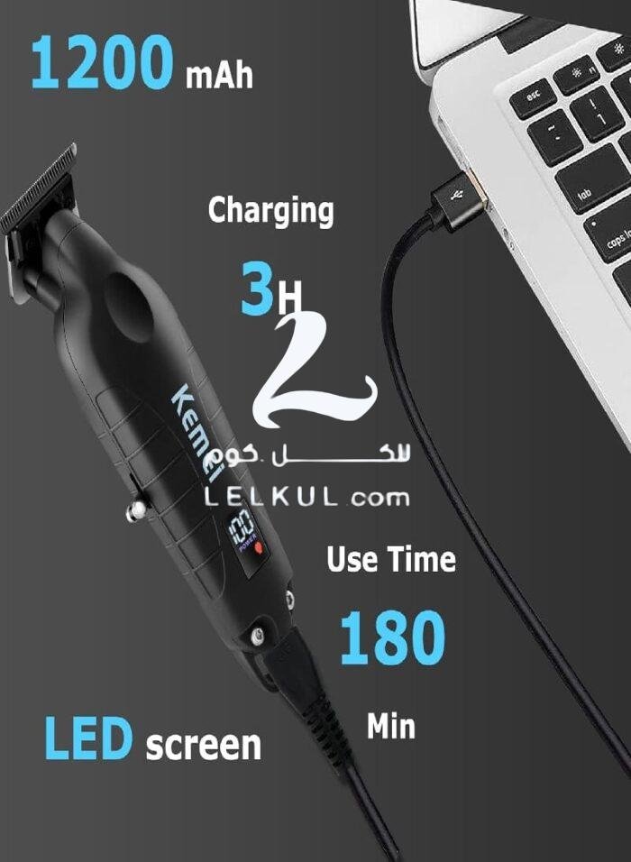 ⁦ماكينة حلاقة شعر احترافية كيمي بشفرة T بلا فجوات KM-2293⁩ - الصورة ⁦3⁩