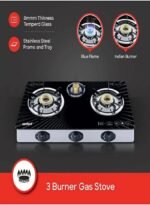 ⁦طباخة غاز زجاج بثلاثة شعلات سانفورد SF5326GC A⁩ - الصورة ⁦2⁩