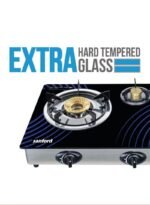 ⁦موقد غاز زجاج بثلاثة شعلات سانفورد SF5326GC B⁩ - الصورة ⁦2⁩