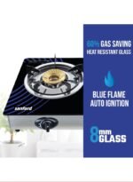 ⁦موقد غاز زجاج بثلاثة شعلات سانفورد SF5326GC B⁩ - الصورة ⁦4⁩