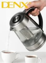 ⁦غلاية زجاج بفلتر كهربائية دينكس DX3408⁩ - الصورة ⁦2⁩