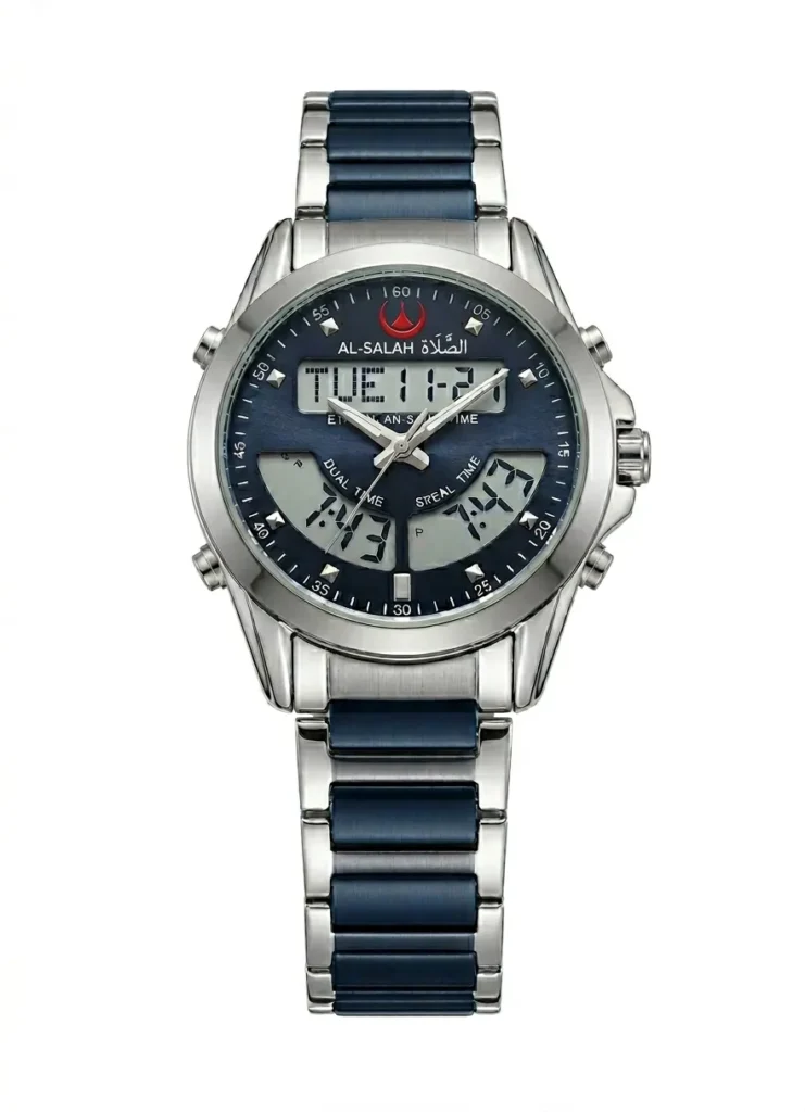 ساعة للجنسين ستيل للأذان وأوقات الصلاة AL-504