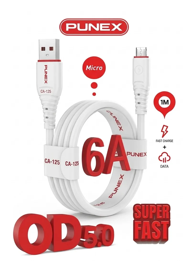 CA-125_1 سلك شاحن مكرو يو اس بي Micro USB بيونكس 1_PUNEX CA-125 - الصورة 1