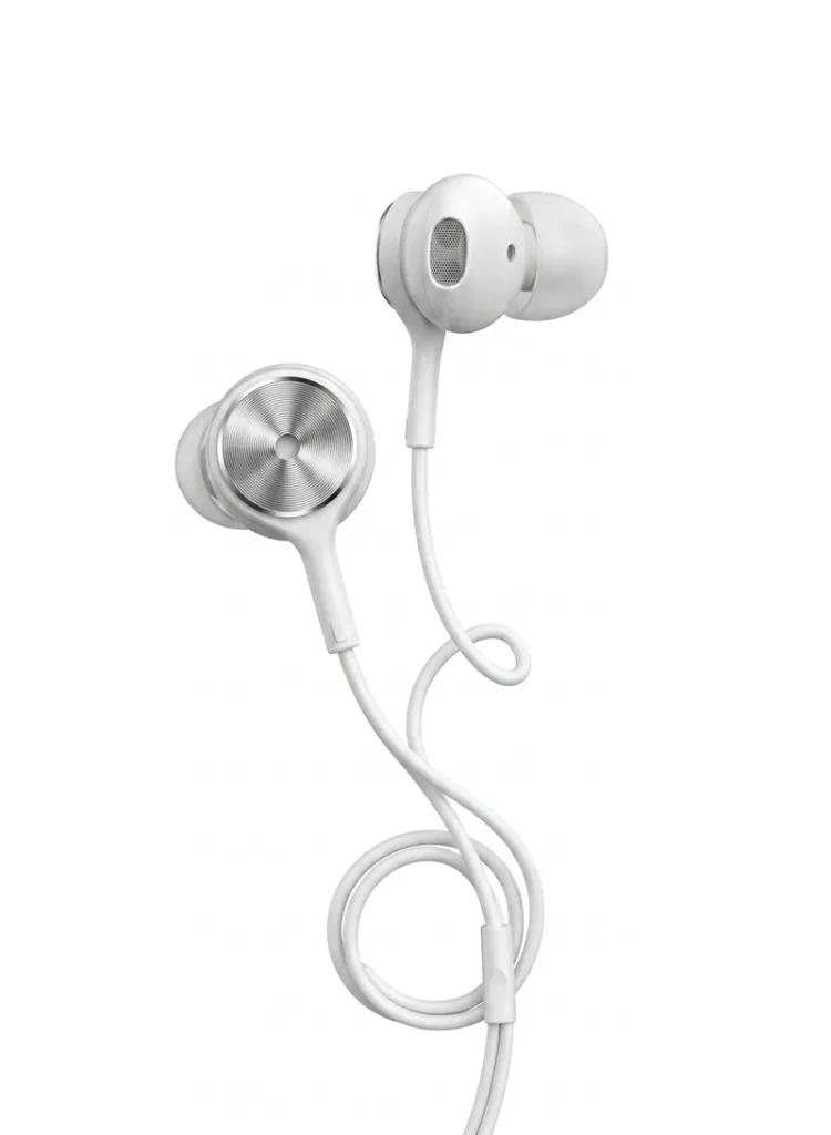 سماعات Punex EU-04 ستيريو بيضاء بتقنية Extra BASS