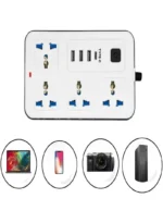 ⁦توصيلة كهرباء TradaMax TM15-5M احترافية - 4 مقابس و4 منافذ شحن بطول 5 متر⁩ - الصورة ⁦3⁩