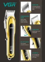 ⁦ماكينة حلاقة الشعر الاحترافية VGR V-680⁩ - الصورة ⁦5⁩