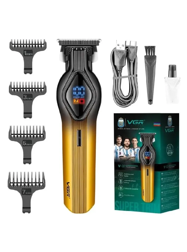 ماكينة حلاقة وتحديد VGR V-921 بتصميم مريح وأداء احترافي.
