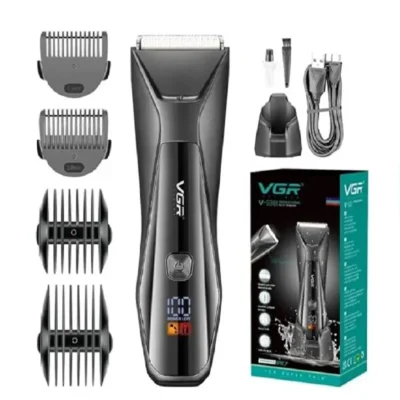 ماكينة حلاقة VGR V-938 الاحترافية للتحديد الدقيق بشفرات فولاذية وشحن USB.