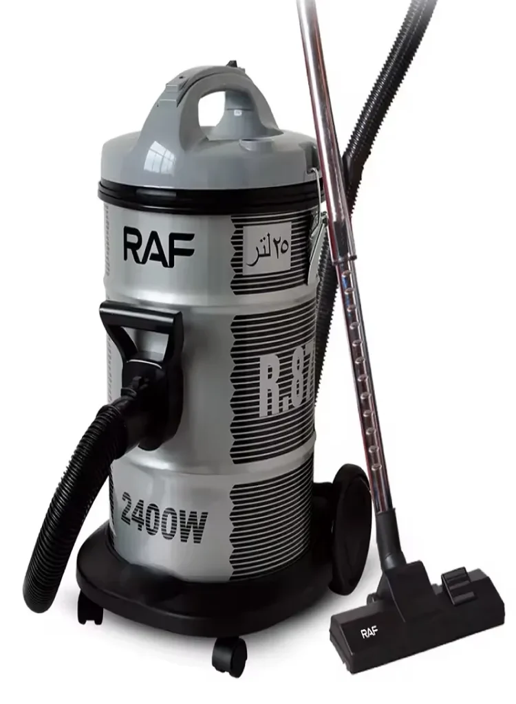 مكنسة كهربائية برميل راف RAF R.8705 باللون الفضي والأسود