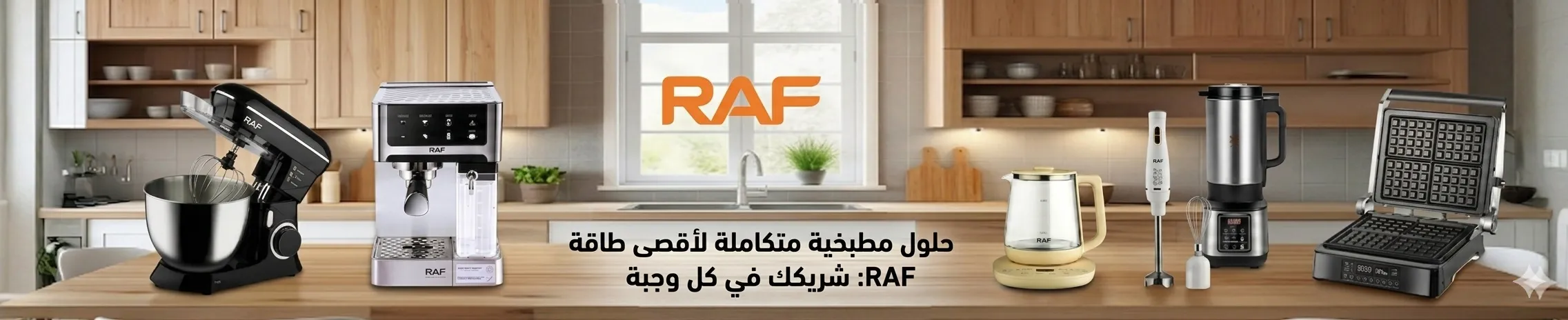 بنر شعار منتجات راف RAF الأصلية