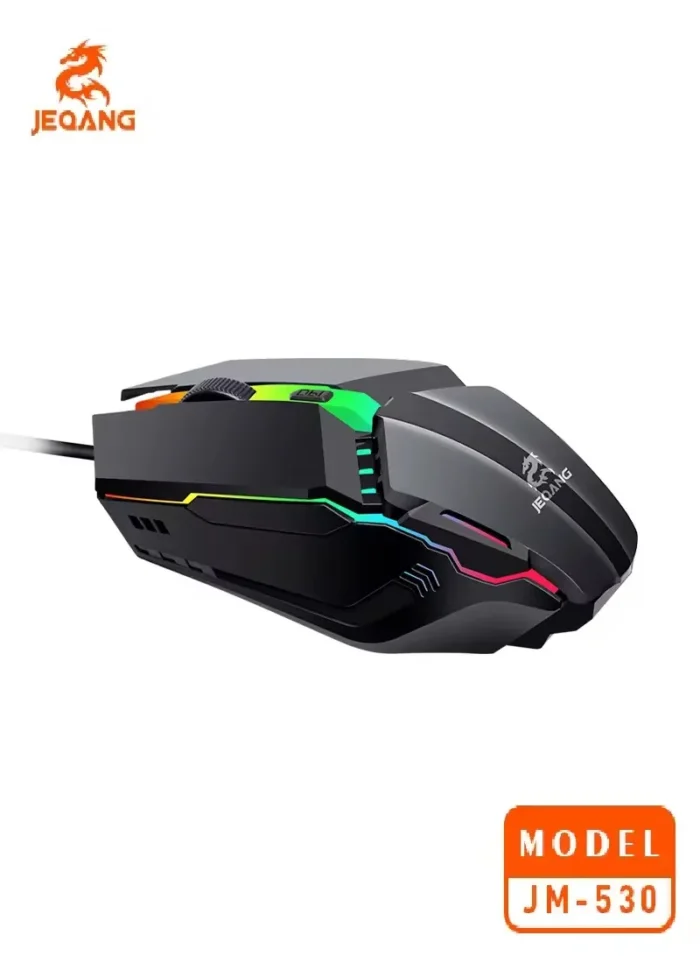 ⁦ماوس ألعاب سلكي JEQANG JM-530 الاحترافي بإضاءة RGB⁩ - الصورة ⁦2⁩