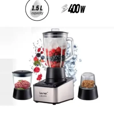 خلاط زجاجي 3 في 1 ليونيكس مع المطحنة والمفرمة LXB-2030