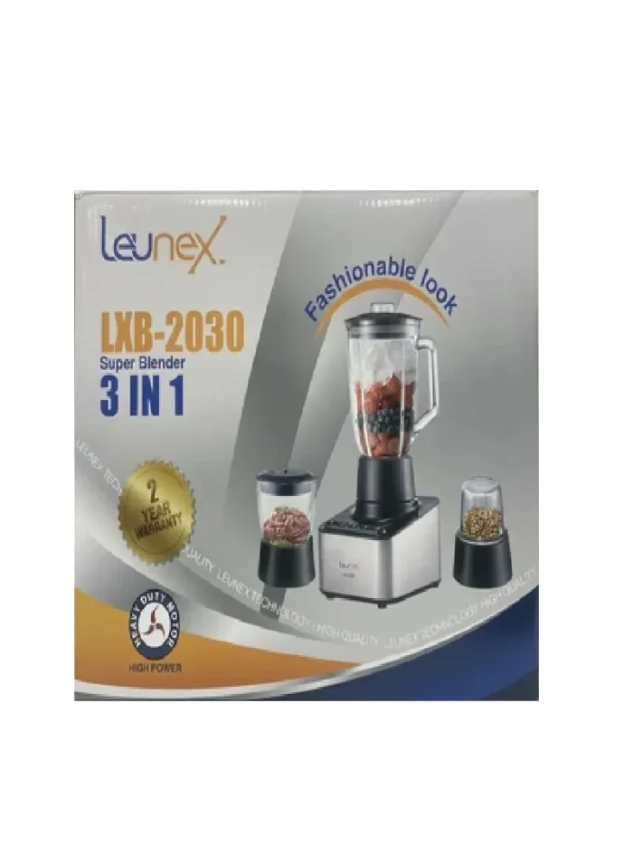 ⁦خلاط زجاجي 3 في 1 ليونيكس LXB-2030⁩ - الصورة ⁦2⁩