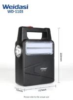 ⁦حقيبة إضاءة وطاقة الطوارئ ويداسي مع 3 لمبات WD-1103⁩ - الصورة ⁦2⁩