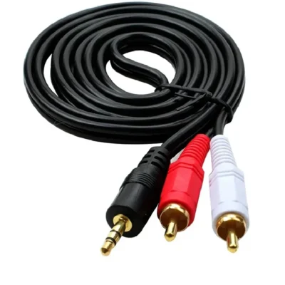 كيبل توصيل الصوت 3.5 مم إلى 2RCA من بيونكس 1.5M لمتجر للكل